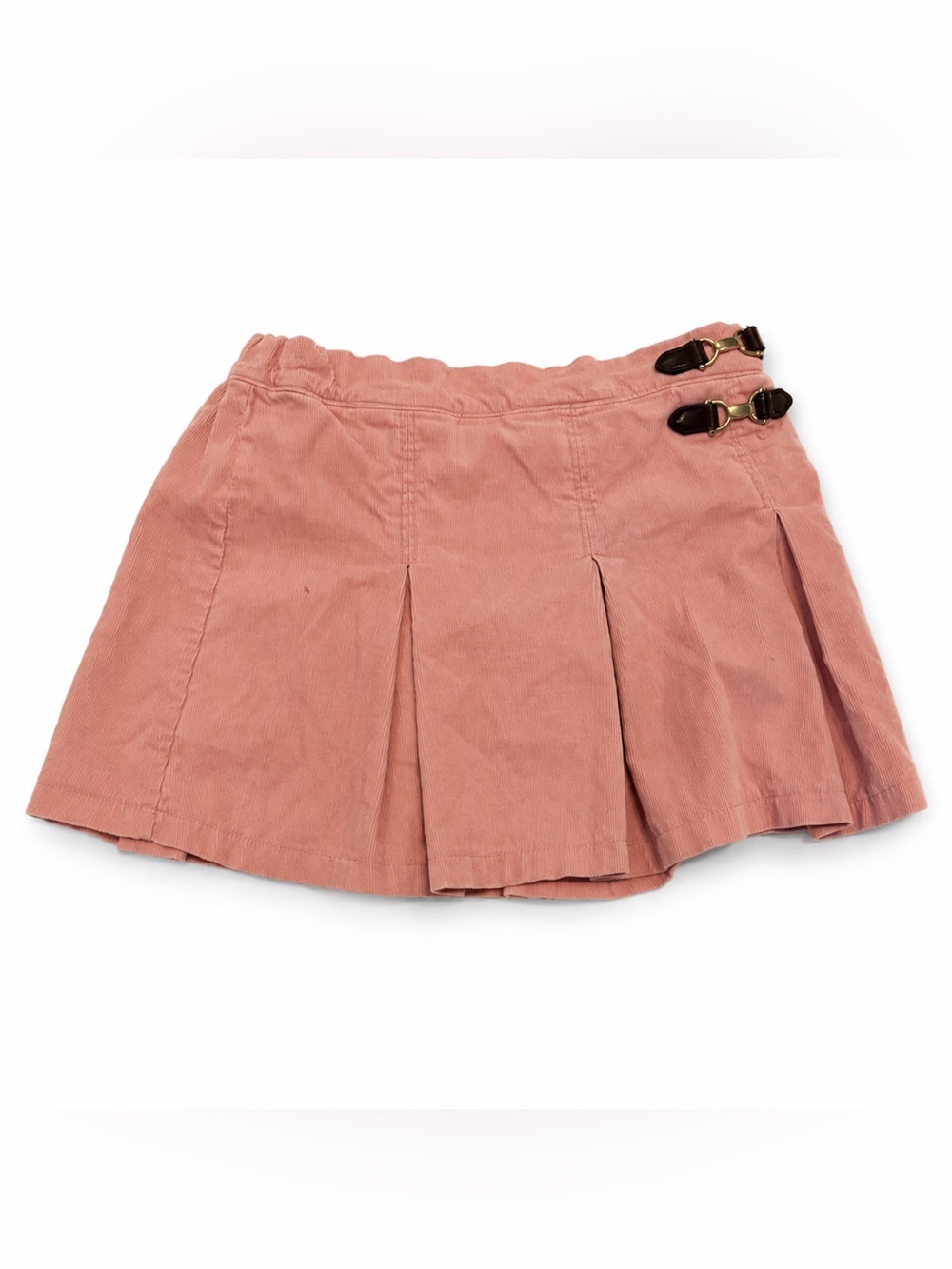 Gymboree Pink Corduroy Pleated Buckle Skort Girls 7